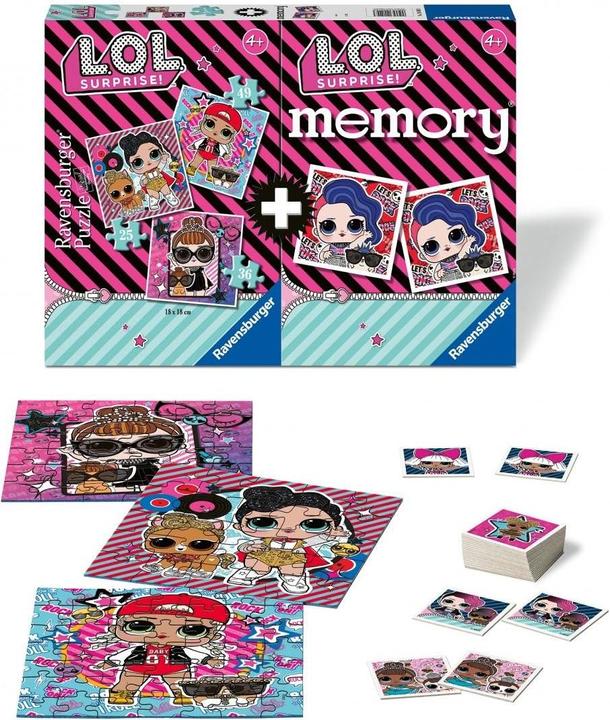 Produktbild Ravensburger 3 Jigsaw and Memory Game LOL, 20549 (35 Teile)