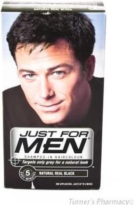 Actual product image Just For Men Natural Real Black H55 Shampoo 1ml (Natural Real Black)