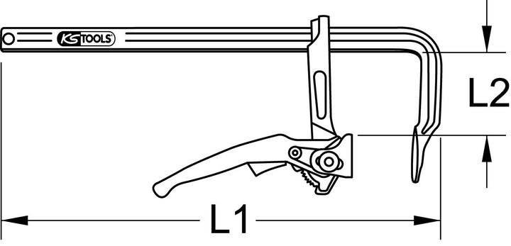 Image du produit KS Tools Serre-joint à serrage rapide tout acier (160 mm)