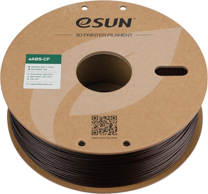 Actual product image eSUN EABS-CF 1.75mm DARK RED 1kg (ABS, 1.75 mm, 1000 g, Red)