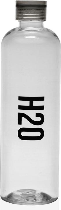Versa Bouteille d'eau H2o Noir acier polystyrène 1,5 L 9 x 29 x 9 cm (1.50 l)