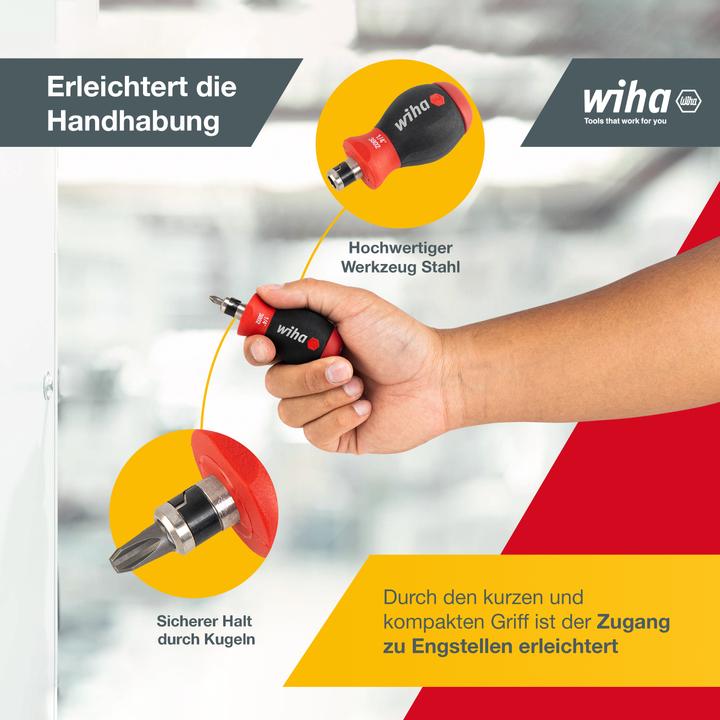 Actual product image Wiha Screwdriver (Slotted screws, Allen screw, Torx (TX), Pozidriv cross recess (PZ), Phillipps cross recess (PH))