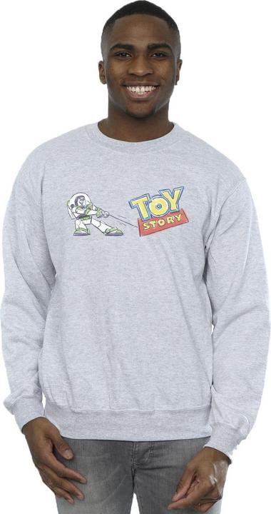 Actual product image Disney Mens Toy Story Buzz Pulling Logo Sweatshirt (XL)