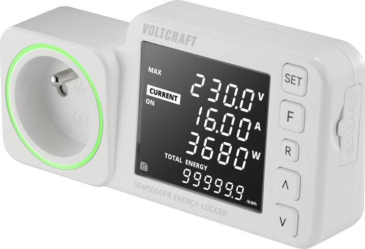 Immagine prodotto Voltcraft SEM5000 FR Contatore di costi energetici Previsione dei costi, funzione di allarme, tariffa