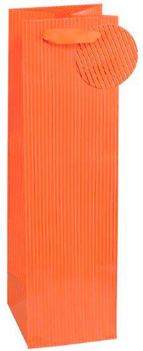 Produktbild Tsi Geschenktasche Nadelstreifen, für Flaschen, 12 x 8 x 36 cm, reissfest, 4er-Set orange (Flaschentasche, 4 x)