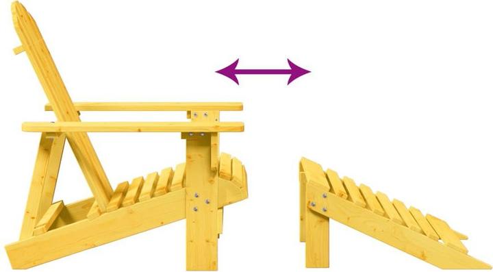 Produktbild VidaXL Adirondack-Stuhl mit Fussstütze