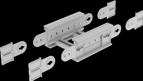Unex 67332-04 Articulated arch vertical 135x300 made of U23X RAL7035