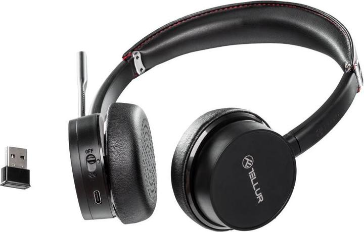 Actual product image Tellur Voice Pro Wireless Call centre headset black (Wireless, USB-C)