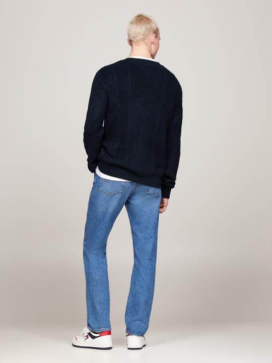 Actual product image Tommy Hilfiger Slim Fit Trui Gebreid - Donkerblauw - Maat XL (XL)