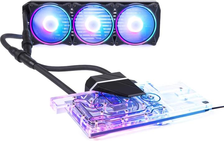 Image du produit Alphacool Hachoir à glace 2 GPU AIO 360mm RTX 3080/3090 Aorus Master/Xtreme avec plaque arrière