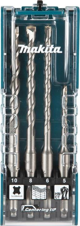 Actual product image Makita E-13596 SDS-PLUS masonry drill bit set 4 pieces (10 mm, 5 mm, 8 mm, 6 mm)