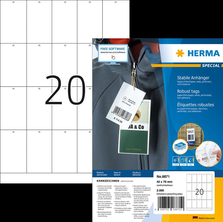 Produktbild HERMA Anhänge-Etiketten A4