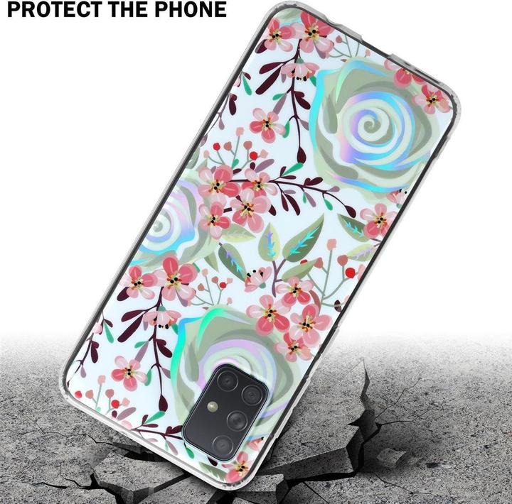 Image du produit Cadorabo Couverture IMD TPU Fleurs & Feuilles colorées (Samsung Galaxy A71)