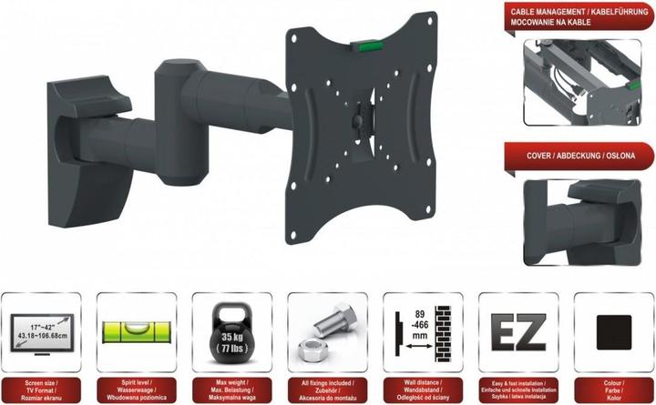 Actual product image Red Eagle Wall mount for LED TV - FLEXI APOLLO 17-42 - Accessories TFT/LCD TV (Wall, 42", 35 kg)