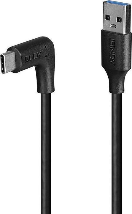 Produktbild Lindy 0.5m USB 3.2 Typ A an C Kabel 90° gewinkelt (32012) (0.50 m, USB 3.2 Gen 2)