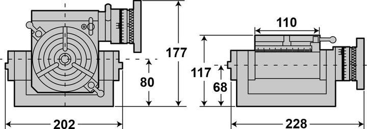 Immagine prodotto Vertex Rundtisch Ø 110 mm schwenkbar VU-100