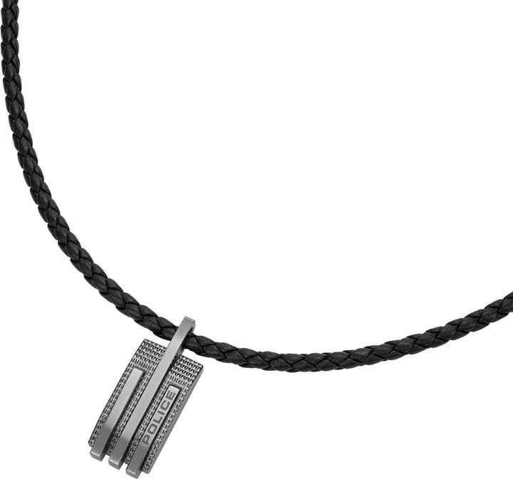 Produktbild Police Gripcord Halskette (Edelstahl, Leder)