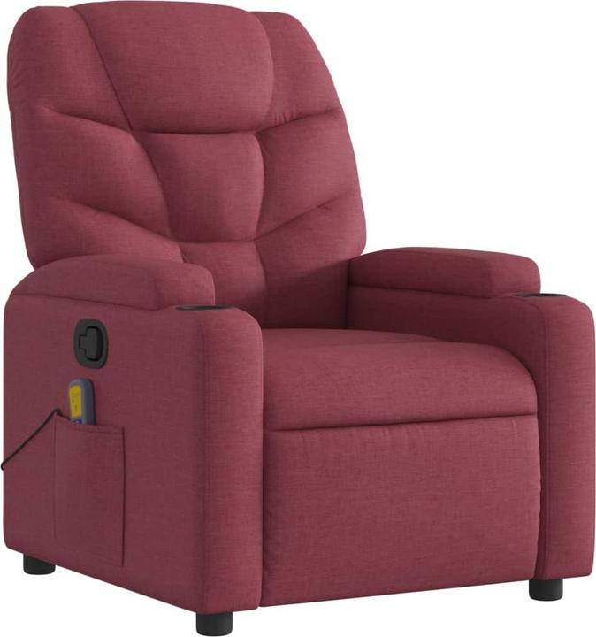 Produktbild VidaXL Massagesessel Weinrot Stoff,Farbe: Weinrot,Material: Stoff