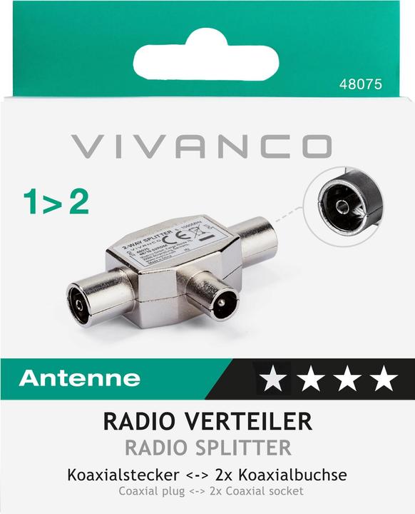 Image du produit Vivanco Distributeur radio bidirectionnel (U/UTP, CAT6)