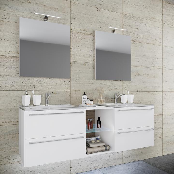 Actual product image VCM 3-piece double wash place washbasin Badinos XXL