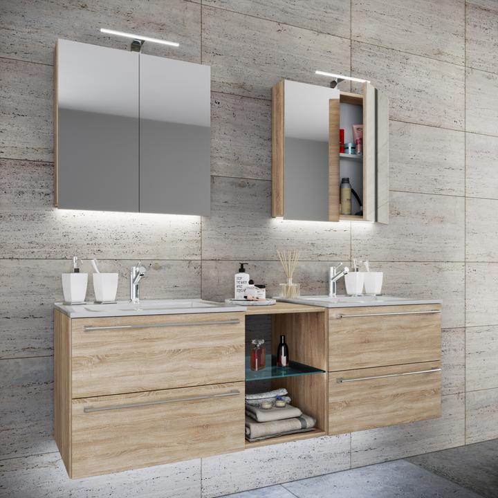 Actual product image VCM 3-piece double wash place washbasin Badinos XXL