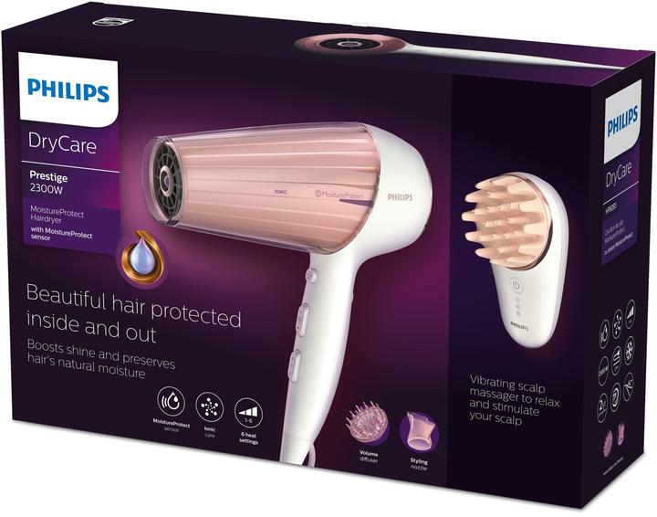 Actual product image Philips Dryer HP8283/00 2300W MoistureProtect sensor Ionic Care 6 speed/ temperature settings