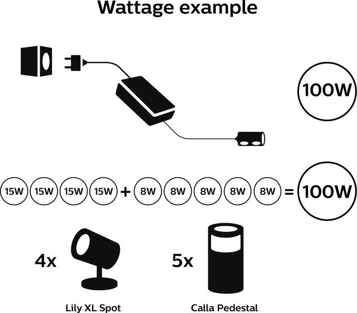 Actual product image Philips Hue Power supply 100 W to 24 V