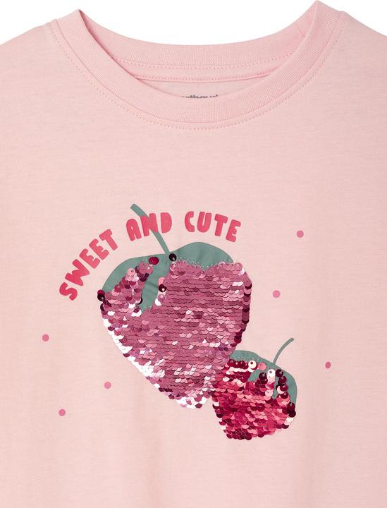 Produktbild Vertbaudet Mädchen T-Shirt mit Paillettenmotiv und Recycling-Baumwolle (92)