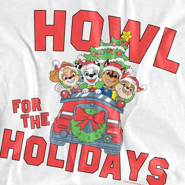 Actual product image Paw Patrol Mens Howl For The Christmas Holidays T-Shirt (XXL)