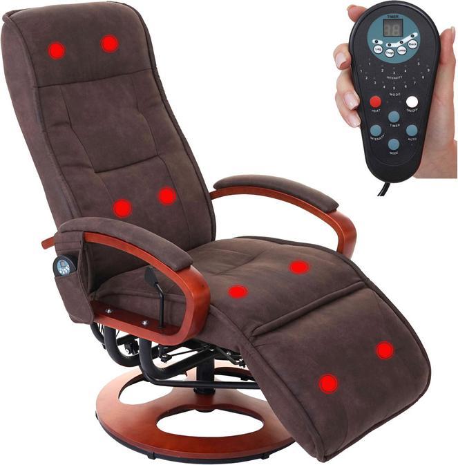 Immagine prodotto Swisshandel24 Lettino relax, poltrona relax, poltrona massaggiante, con massaggio Tessuto/Tessuto - finta pelle