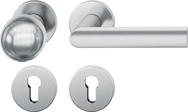 FSB Interchangeable set 12 1108 ASL on rose PZ, fixed knob, satin stainless steel (Door set)