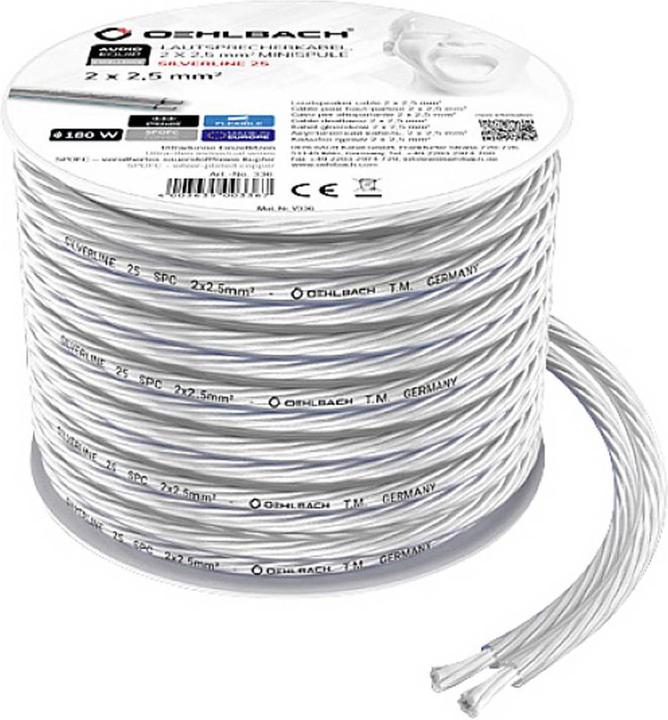 Actual product image Oehlbach Speaker cable 2x2.5mm² 6m (6 m, 2.50 mm²)