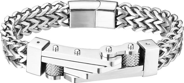 Image du produit Star Piercing Weizenkette silber zweireihig und Fahrradkette (21 cm, sans laiton, Acier chirurgical 316L)