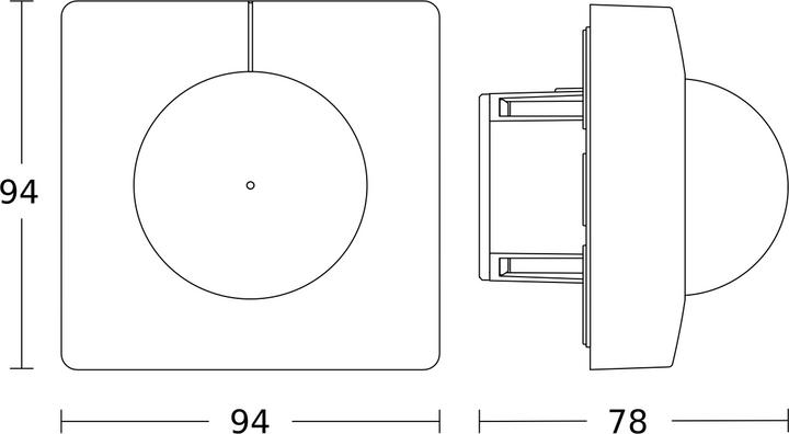 Actual product image Steinel Motion sensor IS 3180 COM1 UP square (20 m)
