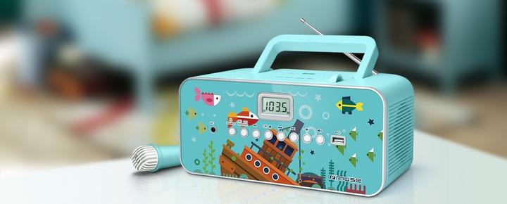 Produktbild Muse M29KB Kinder CD-Player CD, UKW, USB Inkl. Mikrofon (FM, MW, PLL)