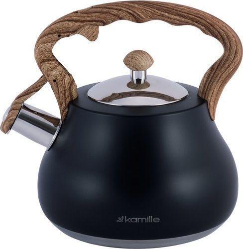 Actual product image Kamille Steel kettle with whistle 2.7 L Black KM-1092 (2.70 l)