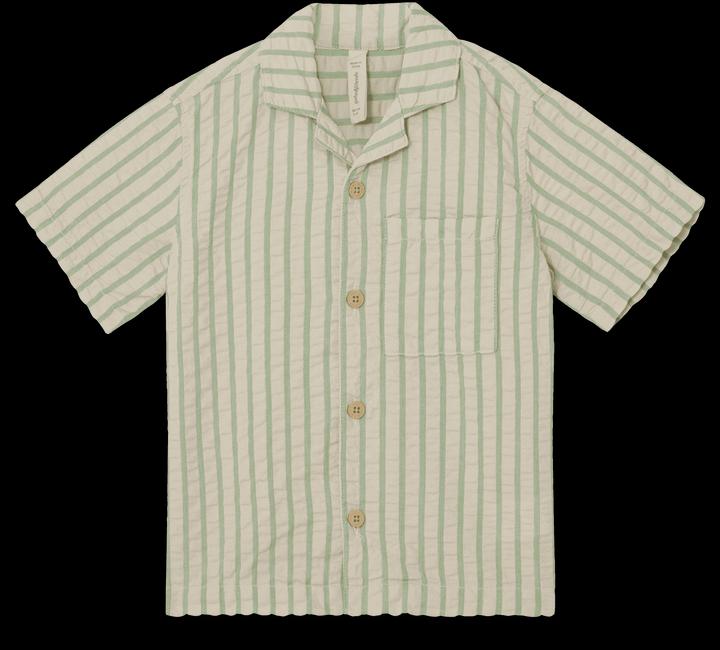 Image du produit Garbo & Friends Chemise à manches courtes en seersucker Stripe Emerald (122)