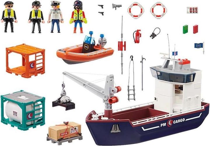 Image du produit Playmobil Grand porte-conteneurs avec bateau douanier (70769, Playmobil City Action)