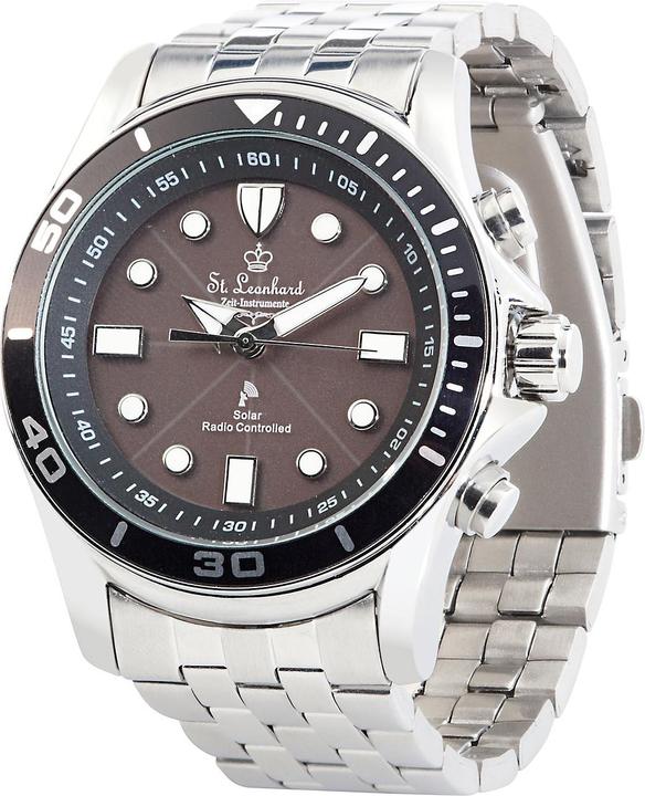 Actual product image St. Leonhard Men's radio-controlled wristwatch (Analogue wristwatch, 45 mm)