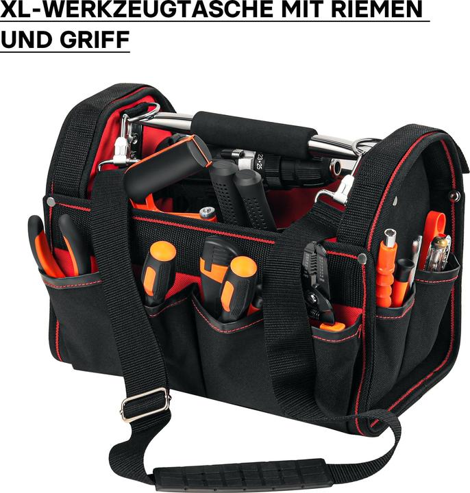 Produktbild Wiltec Werkzeugtasche Grösse XL Werkzeugbeutel Werkzeug Tasche Aufbewahrung Griff