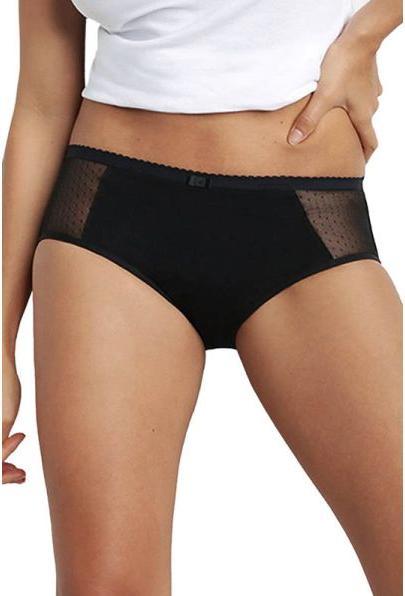 Produktbild DIM Boxer Lace Stark schwarz mit Meshdetail (S)