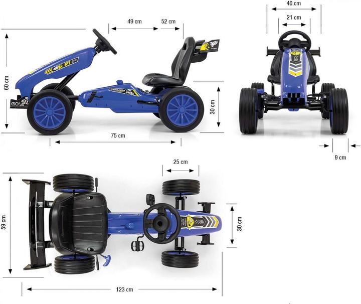 Immagine prodotto Mally Go-kart a pedali Rocket blu