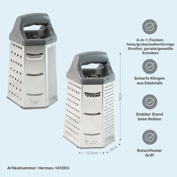 Image du produit B-Home 4er-Set Edelstahl-Küchenreiben L & XL Gemüsereiben Handreiben