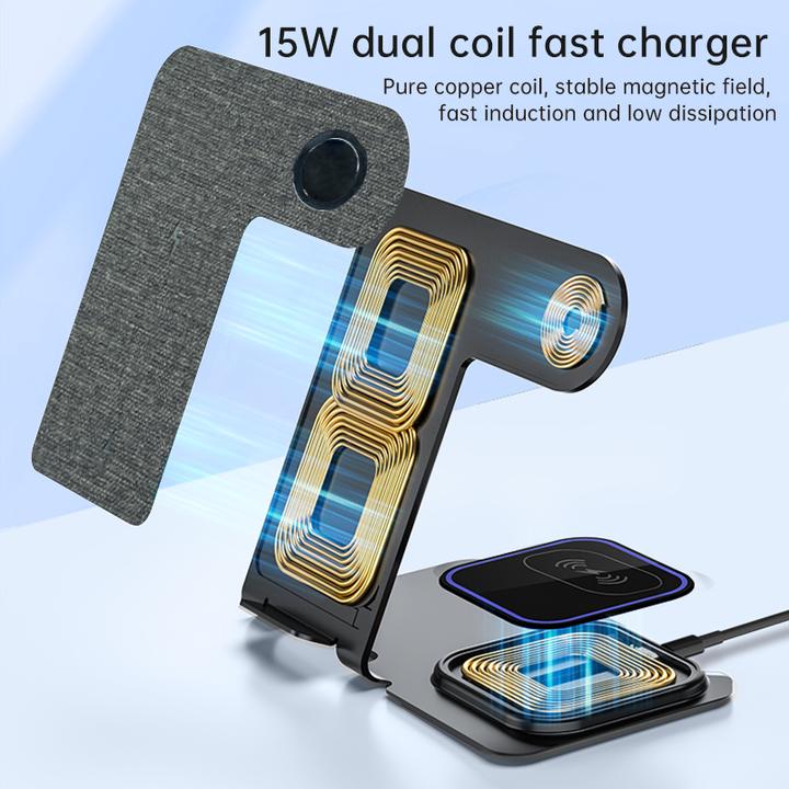 Actual product image Veger Y9 Wireless Charger for mobile/ smart watch/ iPod (20 W)