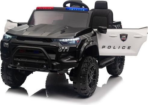 Produktbild Es-toys Kinderfahrzeug – Elektro Auto “Polizei” – 24V Akku, 4x200W Motoren, EVA-Reifen, Ledersitz (24 V)