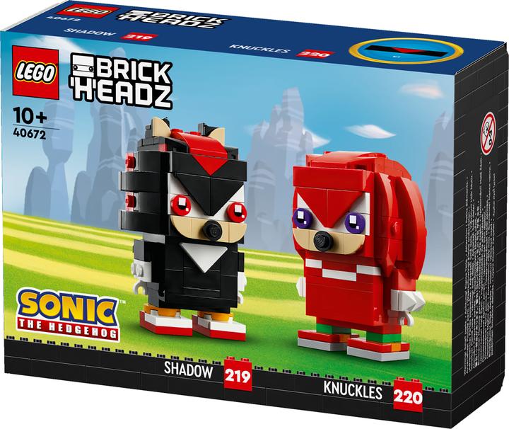 Actual product image LEGO BrickHeadz Sonic the Hedgehog Knuckles & Shadow (40672, LEGO Brickheadz)