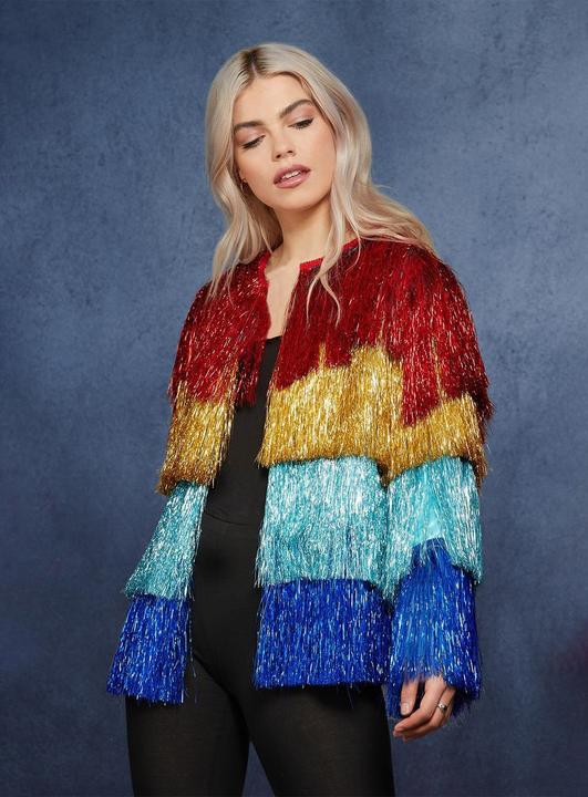 Produktbild Smiffys Lametta Festivaljacke vierfarbig (S/M)