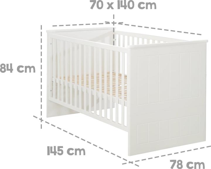 Produktbild Roba Kombi-Kinderbett, 70x140 cm Sylt (70 x 140 cm)