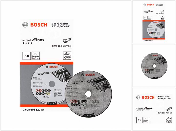 Produktbild Bosch Professional Zubehör PRO Stainless Steel and Metal Trennscheibe, 76 x 1 x 10 mm