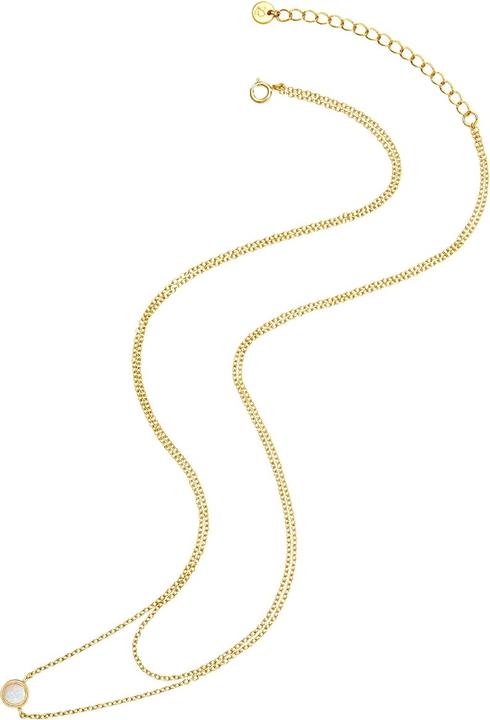 Image du produit Glanzstücke München Femme Argent Sterling Opale (synth.) Or Jaune 42,0/36,0 cm Chaîne de base + 5,0 cm Extension - 30028 (Argent Sterling)